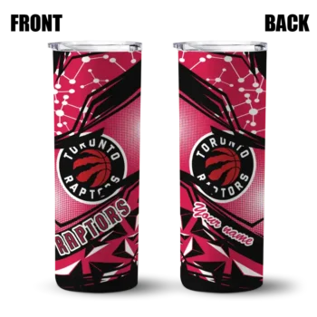 customized toronto raptors helmet clash red skinny tumbler fashion forward.webp