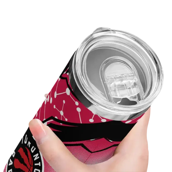 customized toronto raptors helmet clash red skinny tumbler high quality.webp