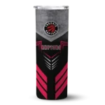 customized toronto raptors hexagon honeycomb red black skinny tumbler best selling 1.webp