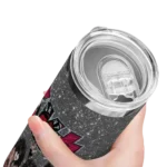 customized toronto raptors kiss band black skinny tumbler best selling 1.webp