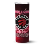 customized toronto raptors rose romance red black skinny tumbler best selling 1.webp