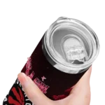 customized toronto raptors rose romance red black skinny tumbler best selling 1.webp