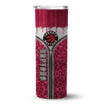 customized toronto raptors sparkle drip red skinny tumbler best selling 1.webp