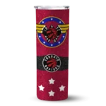 customized toronto raptors star cluster red skinny tumbler best selling 1.webp