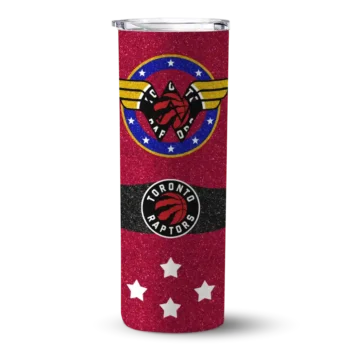 customized toronto raptors star cluster red skinny tumbler best selling 1.webp