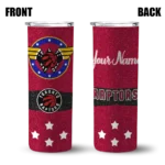 customized toronto raptors star cluster red skinny tumbler best selling 1.webp