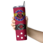 customized toronto raptors star cluster red skinny tumbler best selling 1.webp