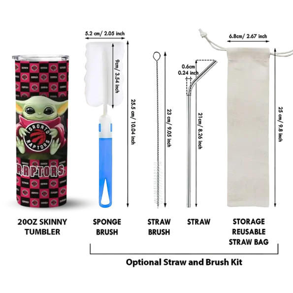 customized toronto raptors yoda cozy red black skinny tumbler new arrival.webp