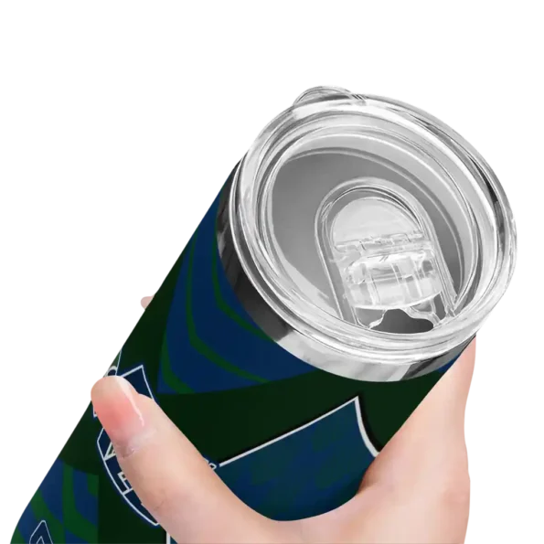 customized utah jazz camo texture navy skinny tumbler high quality.webp