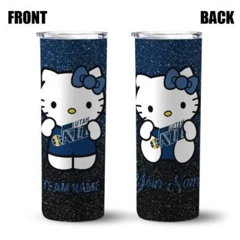 customized utah jazz hello kitty navy black skinny tumbler fashion forward.webp