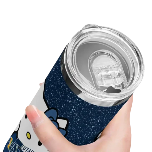customized utah jazz hello kitty navy black skinny tumbler high quality.webp