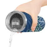 customized utah jazz monogram burst navy white skinny tumbler best selling 1.webp