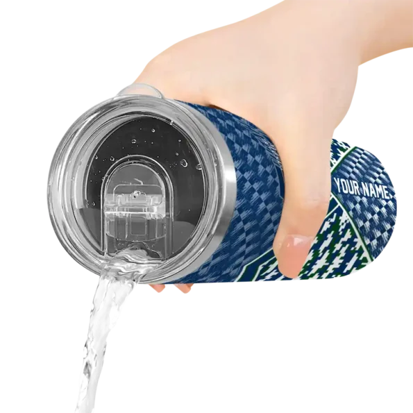 customized utah jazz monogram burst navy white skinny tumbler latest model.webp