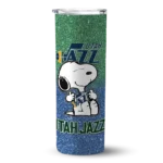 customized utah jazz snoopy attitude navy skinny tumbler best selling 1.webp