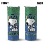 customized utah jazz snoopy attitude navy skinny tumbler best selling 1.webp