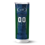 customized utah jazz stacked diamond navy skinny tumbler best selling 1.webp