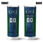 customized utah jazz stacked diamond navy skinny tumbler best selling 1.webp
