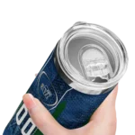 customized utah jazz stacked diamond navy skinny tumbler best selling 1.webp