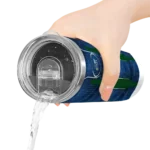 customized utah jazz stacked diamond navy skinny tumbler best selling 1.webp