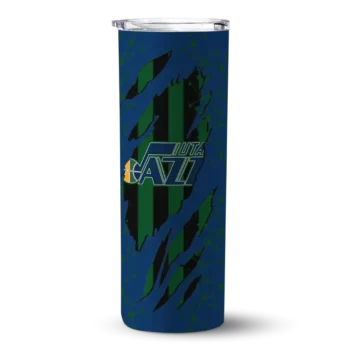 customized utah jazz star pop navy black skinny tumbler best selling 1.webp
