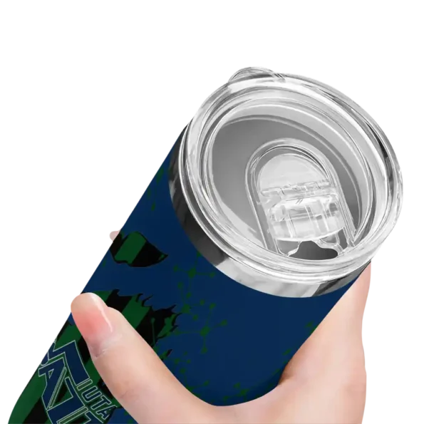 customized utah jazz star pop navy black skinny tumbler high quality.webp