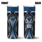 customized utah jazz superman emblem navy black skinny tumbler best selling 1.webp