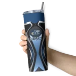 customized utah jazz superman emblem navy black skinny tumbler best selling 1.webp