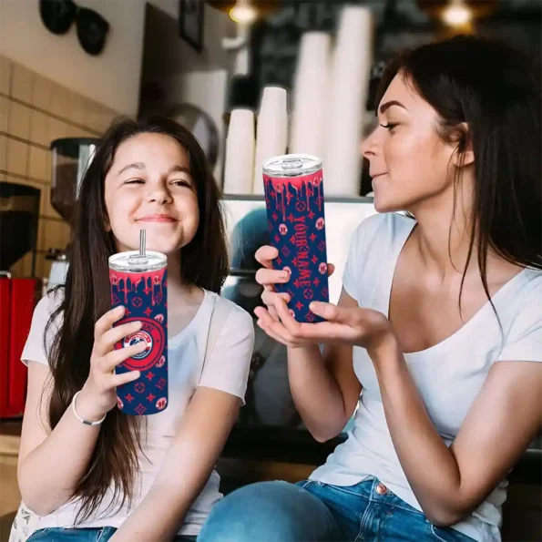 customized washington wizards camo streak blue skinny tumbler trendy.webp
