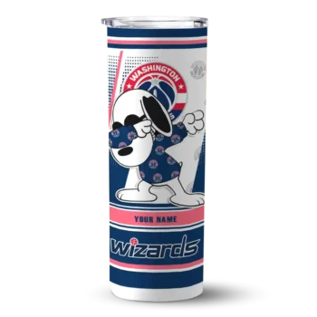 customized washington wizards snoopy dog blue white skinny tumbler best selling 1.webp
