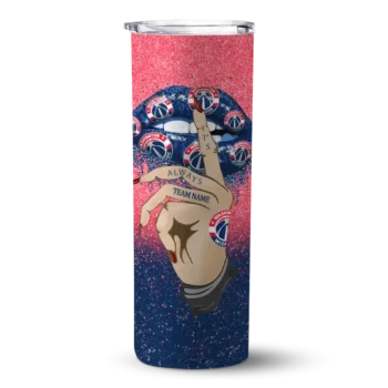 customized washington wizards sparkle lips blue skinny tumbler best selling 1.webp