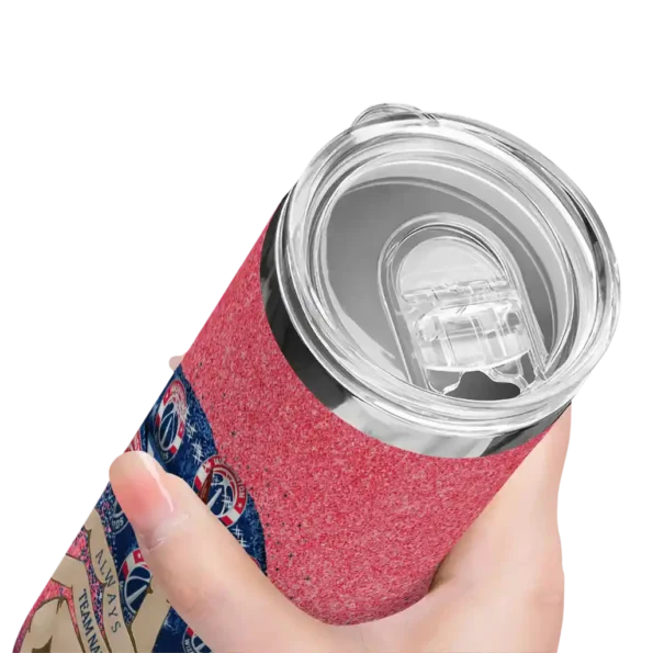 customized washington wizards sparkle lips blue skinny tumbler high quality.webp