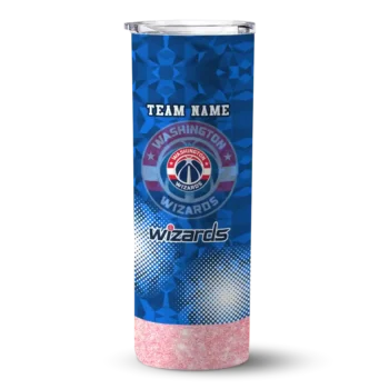 customized washington wizards starburst tiles blue skinny tumbler best selling 1.webp