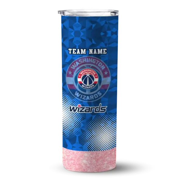 customized washington wizards starburst tiles blue skinny tumbler best selling 1.webp
