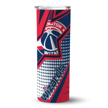 customized washington wizards web stripes blue white skinny tumbler best selling 1.webp