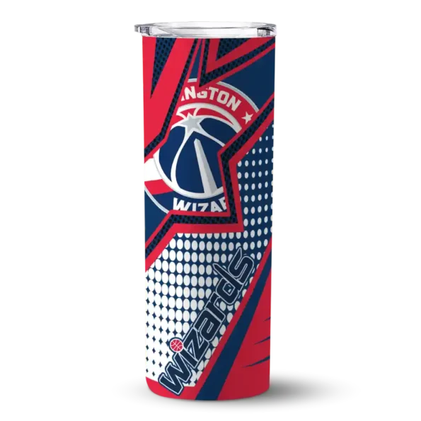 customized washington wizards web stripes blue white skinny tumbler best selling 1.webp