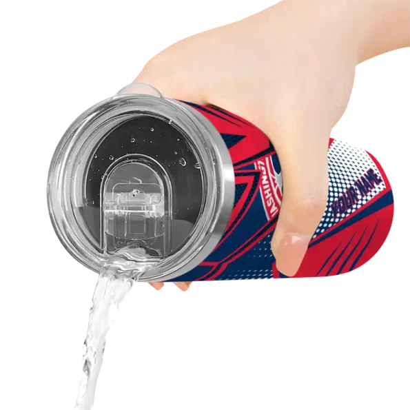 customized washington wizards web stripes blue white skinny tumbler latest model.webp