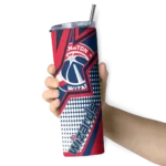 customized washington wizards web stripes blue white skinny tumbler best selling 1.webp