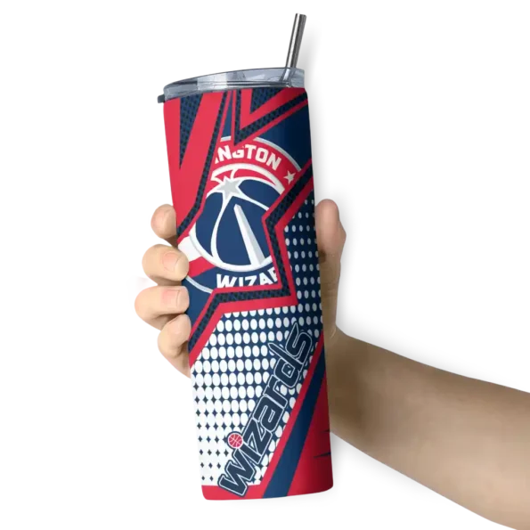 customized washington wizards web stripes blue white skinny tumbler premium grade.webp