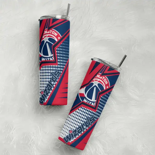customized washington wizards web stripes blue white skinny tumbler top rated.webp