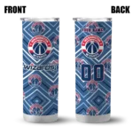 customized washington wizards zipper leopard blue skinny tumbler best selling 1.webp
