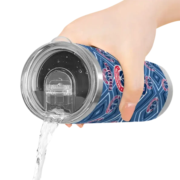 customized washington wizards zipper leopard blue skinny tumbler latest model.webp