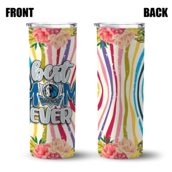 dallas mavericks flower cluster skinny tumbler fashion forward.webp