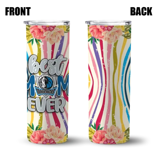 dallas mavericks flower cluster skinny tumbler fashion forward.webp