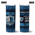 dallas mavericks radiant glitter blue skinny tumbler best selling 1.webp