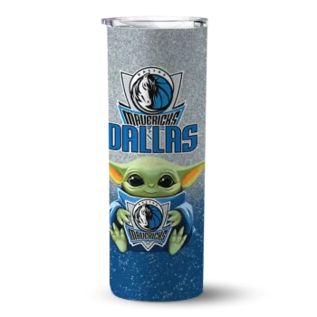 dallas mavericks yoda smile blue skinny tumbler best selling 1.webp