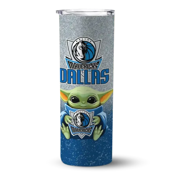 dallas mavericks yoda smile blue skinny tumbler best selling 1.webp
