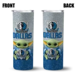 dallas mavericks yoda smile blue skinny tumbler best selling 1.webp