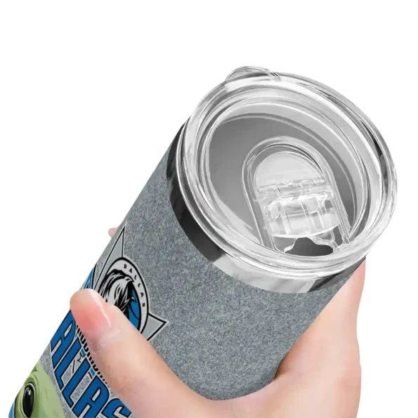 dallas mavericks yoda smile blue skinny tumbler high quality.webp