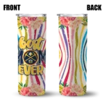 denver nuggets flower cluster skinny tumbler best selling 1.webp