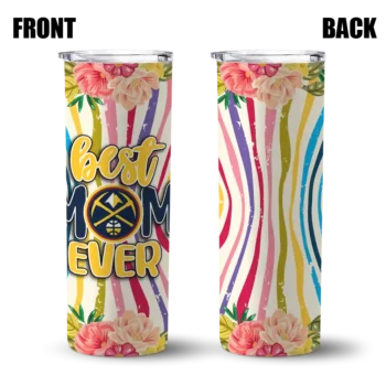denver nuggets flower cluster skinny tumbler fashion forward.webp